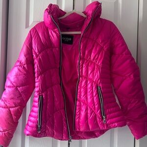 Women’s Guess Pink Puffer Jacket